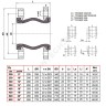 Компенсатор резиновый антивибрационный EPDM DI724016N Ду 250 Ру16 фл L=240мм Tecofi DI724016N-0250 сжатие/растяжение 20 мм/12 мм