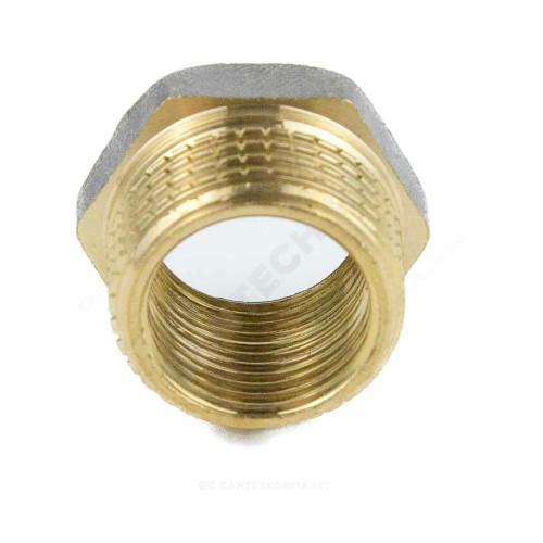 Футорка латунь никель Ду 25х20 (1"х3/4") НР/ВР 9024 ГОСТ 32585-2013 Aquasfera 9024-05