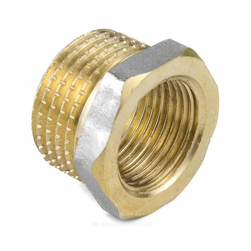 Футорка латунь никель Ду 25х20 (1"х3/4") НР/ВР 9024 ГОСТ 32585-2013 Aquasfera 9024-05