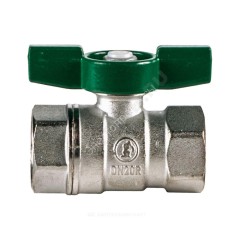 Кран шаровой латунь хром R251W Ду 25 Ру35 ВР бабочка зеленая Giacomini R251WX025