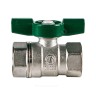 Кран шаровой латунь хром R251W Ду 32 Ру35 ВР бабочка зеленая Giacomini R251WX026