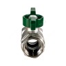 Кран шаровой латунь хром R251W Ду 32 Ру35 ВР бабочка зеленая Giacomini R251WX026