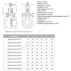 Задвижка клиновая нерж газ 30нж41нж Ду 200 Ру16 фл МЗТА