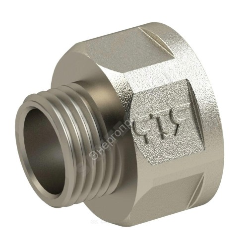 Переход латунь никель Ду 15х10 (1/2"х3/8") ВР/НР RTP (РосТурПласт) 31592