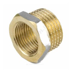 Футорка латунь никель Ду 40х32 (1 1/2"х1 1/4") НР/ВР 9024 ГОСТ 32585-2013 Aquasfera 9024-12