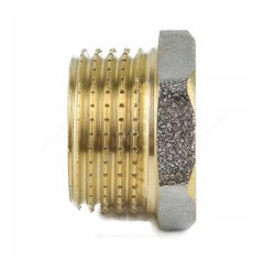 Футорка латунь никель Ду 50х25 (2"х1") НР/ВР 9024 ГОСТ 32585-2013 Aquasfera 9024-13