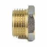 Футорка латунь никель Ду 50х32 (2"х1 1/4") НР/ВР 9024 ГОСТ 32585-2013 Aquasfera 9024-14