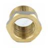 Футорка латунь никель Ду 50х32 (2"х1 1/4") НР/ВР 9024 ГОСТ 32585-2013 Aquasfera 9024-14