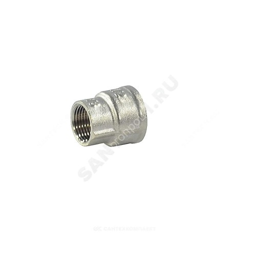 Муфта латунь никель переходная Ду 50х25 (2"х1") ВР/ВР SantechSystems