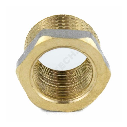 Футорка латунь никель Ду 50х40 (2"х1 1/2") НР/ВР 9024 ГОСТ 32585-2013 Aquasfera 9024-15