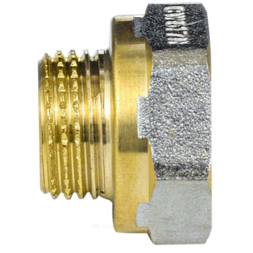 Переход латунь никель реборда Ду 15х10 (1/2"х3/8") ВР/НР 9021 ГОСТ 32585-2013 Aquasfera 9021-10