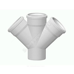 Крестовина PP-M 1-плоскостная бесшумная белая Дн 110х110х110х87гр б/нап в/к 2381072