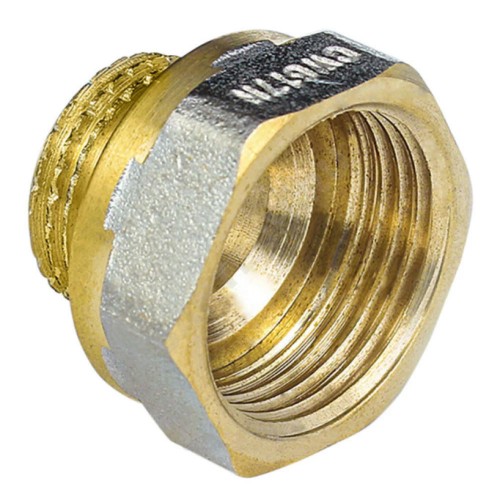 Переход латунь никель реборда Ду 20х15 (3/4"х1/2") ВР/НР 9021 ГОСТ 32585-2013 Aquasfera 9021-01