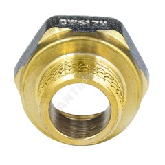 Переход латунь никель реборда Ду 20х15 (3/4"х1/2") ВР/НР 9021 ГОСТ 32585-2013 Aquasfera 9021-01