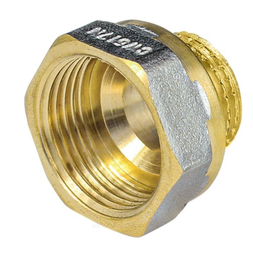 Переход латунь никель реборда Ду 25х15 (1"х1/2") ВР/НР 9021 ГОСТ 32585-2013 Aquasfera 9021-02