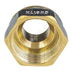 Переход латунь никель реборда Ду 25х20 (1"х3/4") ВР/НР 9021 ГОСТ 32585-2013 Aquasfera 9021-03
