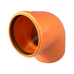 Отвод НПВХ коричневый Дн 110х30гр б/нап в/к Агригазполимер