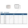 Заглушка PP-MD бесшумная светло-серая Skolan dB SKM Дн 160 (DN150) б/нап Ostendorf 337620