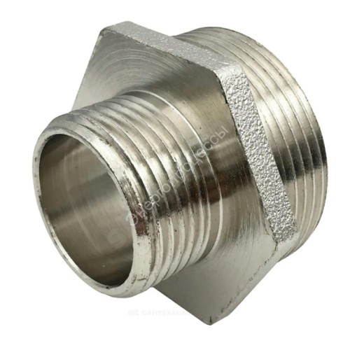 Ниппель латунь никель переходной Ду 25х20 (1"х3/4") НР SantechSystems