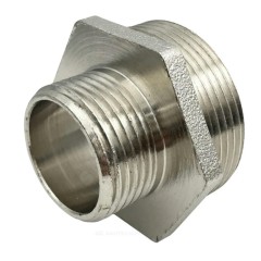 Ниппель латунь никель переходной Ду 32х15 (1 1/4"х1/2") НР SantechSystems