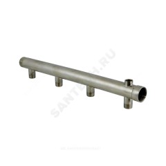 Коллектор нержавеющая сталь Ду 32 1 1/4" ВР/НР на 3 вых 3/4" НР м/о 100мм Элит-Металл 3101
