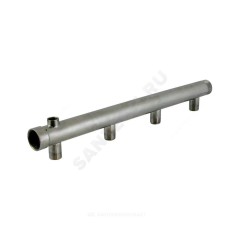Коллектор нержавеющая сталь Ду 32 1 1/4" ВР/НР на 3 вых 3/4" НР м/о 100мм Элит-Металл 3101