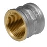 Муфта латунь никель Ду 20 (3/4") ВР 9018 ГОСТ 32585-2013 Aquasfera 9018-02