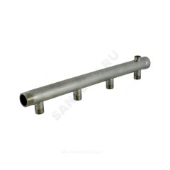 Коллектор нержавеющая сталь Ду 32 1 1/4" ВР/НР на 6 вых 3/4" НР м/о 100мм Элит-Металл 3104