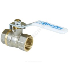 Кран шаровой латунь никель 1101 Standard Ду 15 Ру40 ВР полнопроходной рычаг белый Aquasfera 1101-01