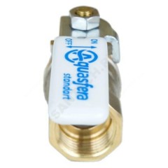 Кран шаровой латунь никель 1101 Standard Ду 15 Ру40 ВР полнопроходной рычаг белый Aquasfera 1101-01