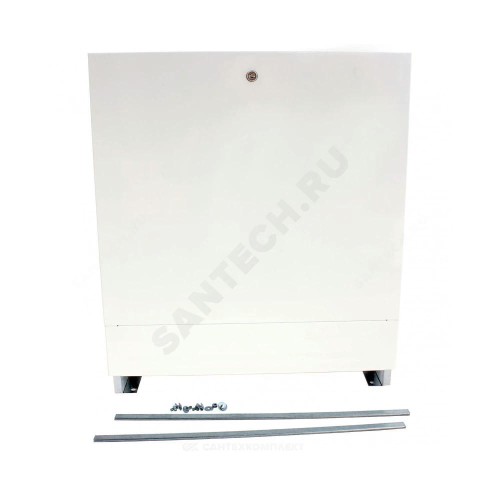 Шкаф коллекторный встраиваемый сталь ШРВ-2 553х120-190х650-730мм RAL 9016 (Белый) STAHLMANN SCC-0002-000067