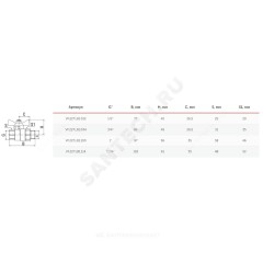 Кран шаровой латунь 11Б27фт1М Ду 25 Ру40 ВР/"американка" полнопроходной бабочка красная VALFEX VF.227.LB1.100