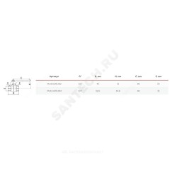 Кран шаровой латунь 11Б27фт1М OPTIMA Ду 20 Ру25 ВР полнопроходной рычаг красный VALFEX VF.214.L0R1.034