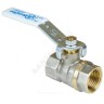 Кран шаровой латунь никель 1101 Standard Ду 25 Ру25 ВР полнопроходной рычаг белый Aquasfera 1101-03