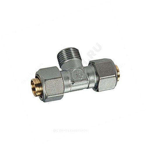 Тройник МП латунь обжим Дн 32х1" НР R568AM Giacomini R568MX126