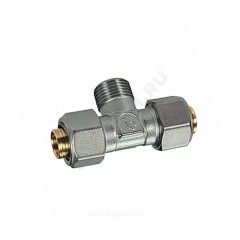 Тройник МП латунь обжим Дн 32х1" НР R568AM Giacomini R568MX126