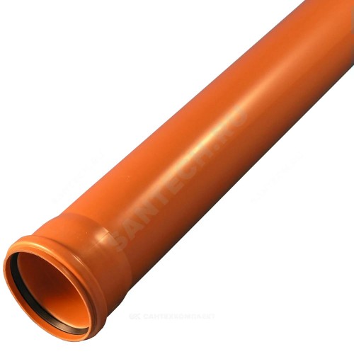 Труба НПВХ с раструбом коричневая Дн 160х4,0 б/нап L=0,58м в/к SN4 Хемкор 1491062
