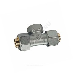 Тройник МП латунь хром обжим Дн 18х1/2"х18 ВР R566AM Giacomini R569MX052