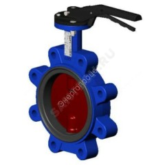 Затвор дисковый поворотный чугун VPI4648-02EP Ду 125 Ру16 с резьб проушинами с рукояткой диск чугун манжета EPDM Tecofi VPI4648-02EP0125