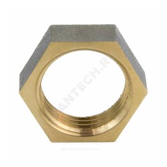 Контргайка латунь никель Ду 32 (1 1/4") ВР 9020 ГОСТ 32585-2013 Aquasfera 9020-04