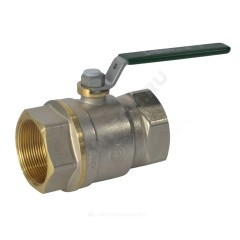 Кран шаровой латунь хром R250W Ду 25 Ру35 ВР рычаг зеленый Giacomini R250WX025