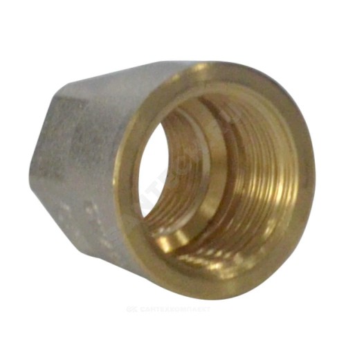 Муфта латунь никель переходная Ду 32х20 (1 1/4"х3/4") ВР/ВР 9019 ГОСТ 32585-2013 Aquasfera 9019-05