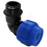 Отвод компрессионная ПЭ Дн 40х1 1/2"х90гр НР Ру16 VALFEX 1210012440112
