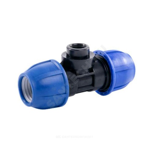 Тройник компрессионный ПЭ Дн 25х1/2"х25 ВР Ру16 RTP (РосТурПласт) 11605