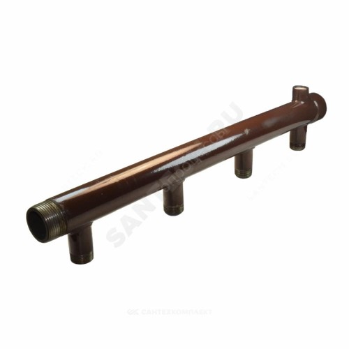 Коллектор сталь Ду 40 1 1/2" ВР/НР на 11 вых 3/4" НР м/о 100мм Элит-Металл 3350-ст