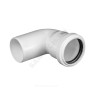 Отвод PP-M бесшумный белый Дн 50х30гр б/нап в/к RTP (РосТурПласт) 24551