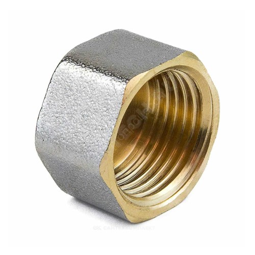 Заглушка латунь никель Ду 20 (3/4") ВР 9016 ГОСТ 32585-2013 Aquasfera 9016-02