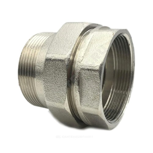 Соединитель латунь никель американка Ду 20 (3/4") прямой ВР/НР SantechSystems