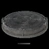 Люк полимер (средний) серый круглый 760х630 h=110мм 60кН Сантехкомплект