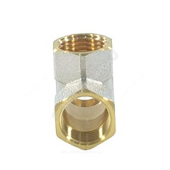 Тройник латунь никель Ду 15 (1/2") ВР/ВР 9007 ГОСТ 32585-2013 Aquasfera 9007-01